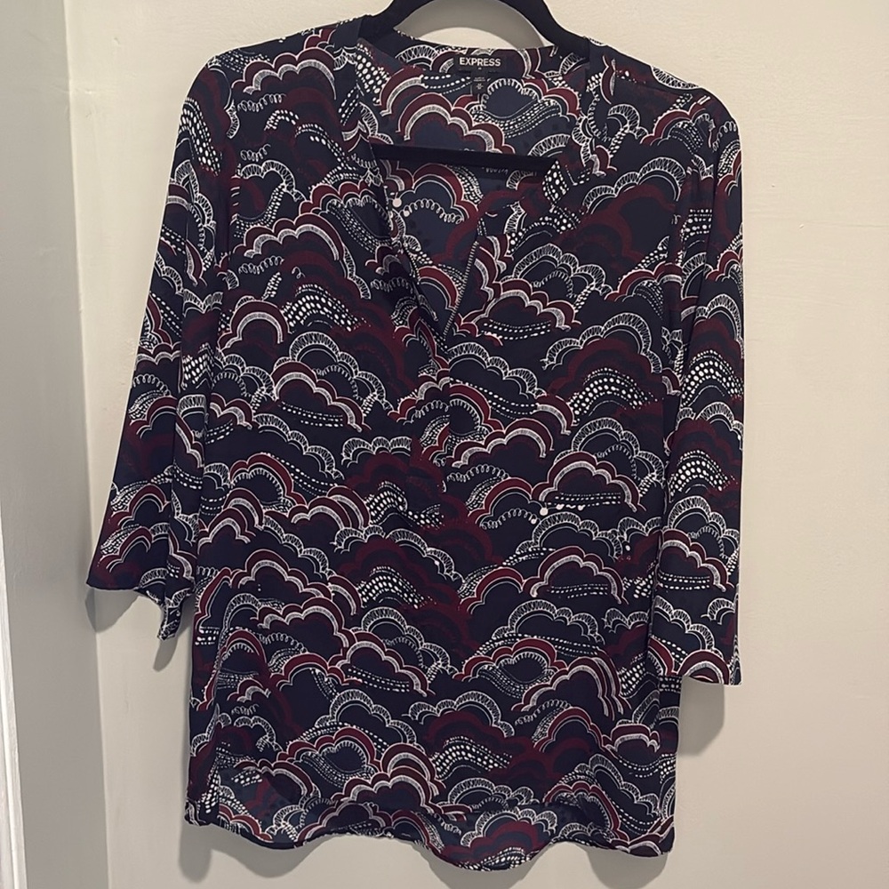 LOFT silky 3/4 sleeve blouse